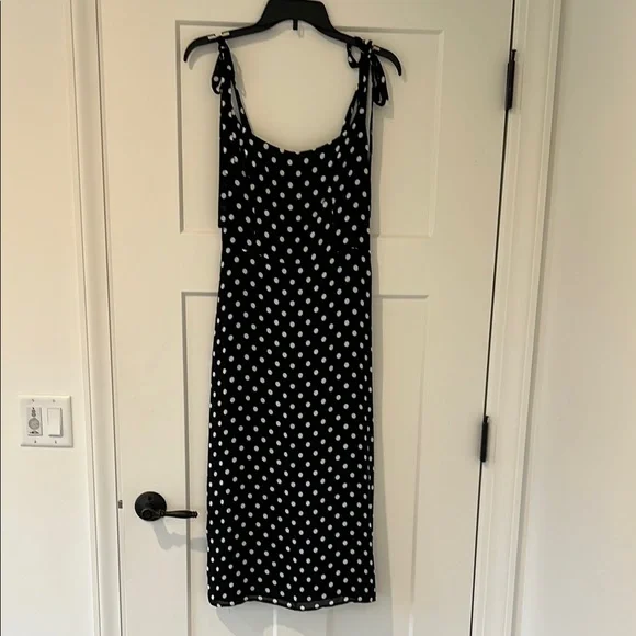 Reformation Black and White Sleeveless Midi Sundress - Picture 1 of 5